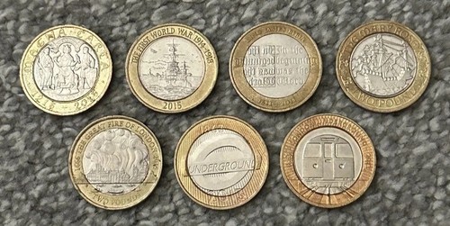 Two pound coin - coin, (navy
