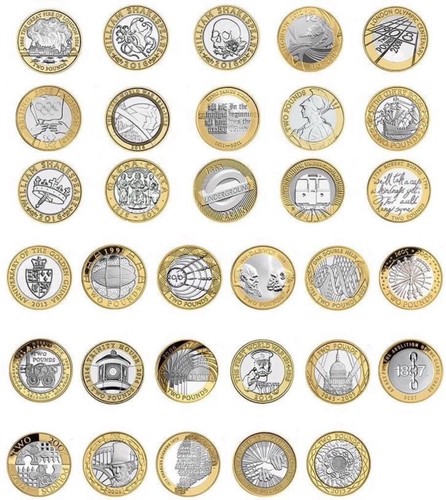 Commemorative coins two - £2,