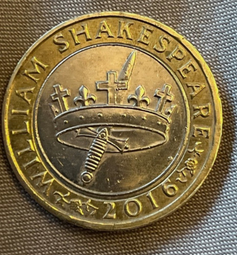 William shakespeare coin - william, £2