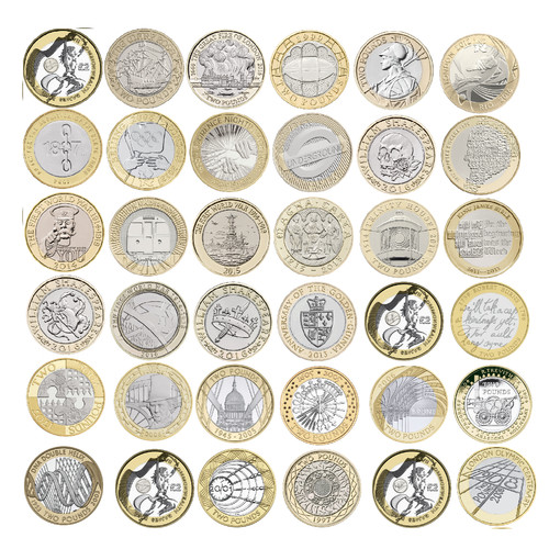 Coins two pound - two,