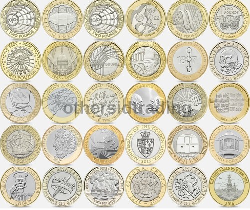 Two pound coins rare - two,
